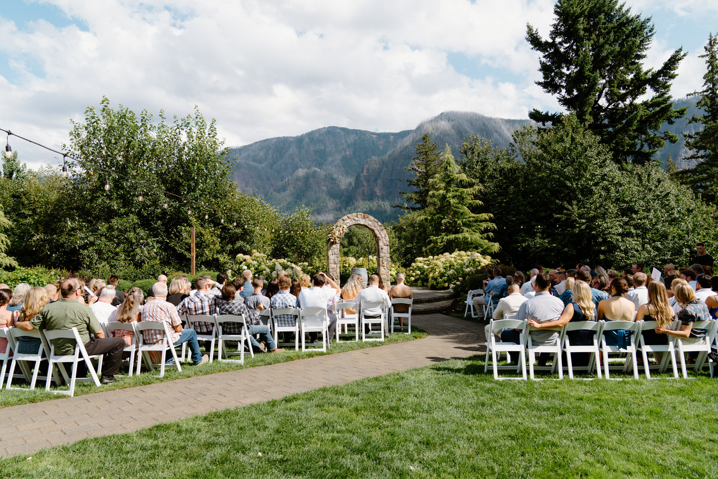 View from the back of the aisle at Cape Horn Estate.