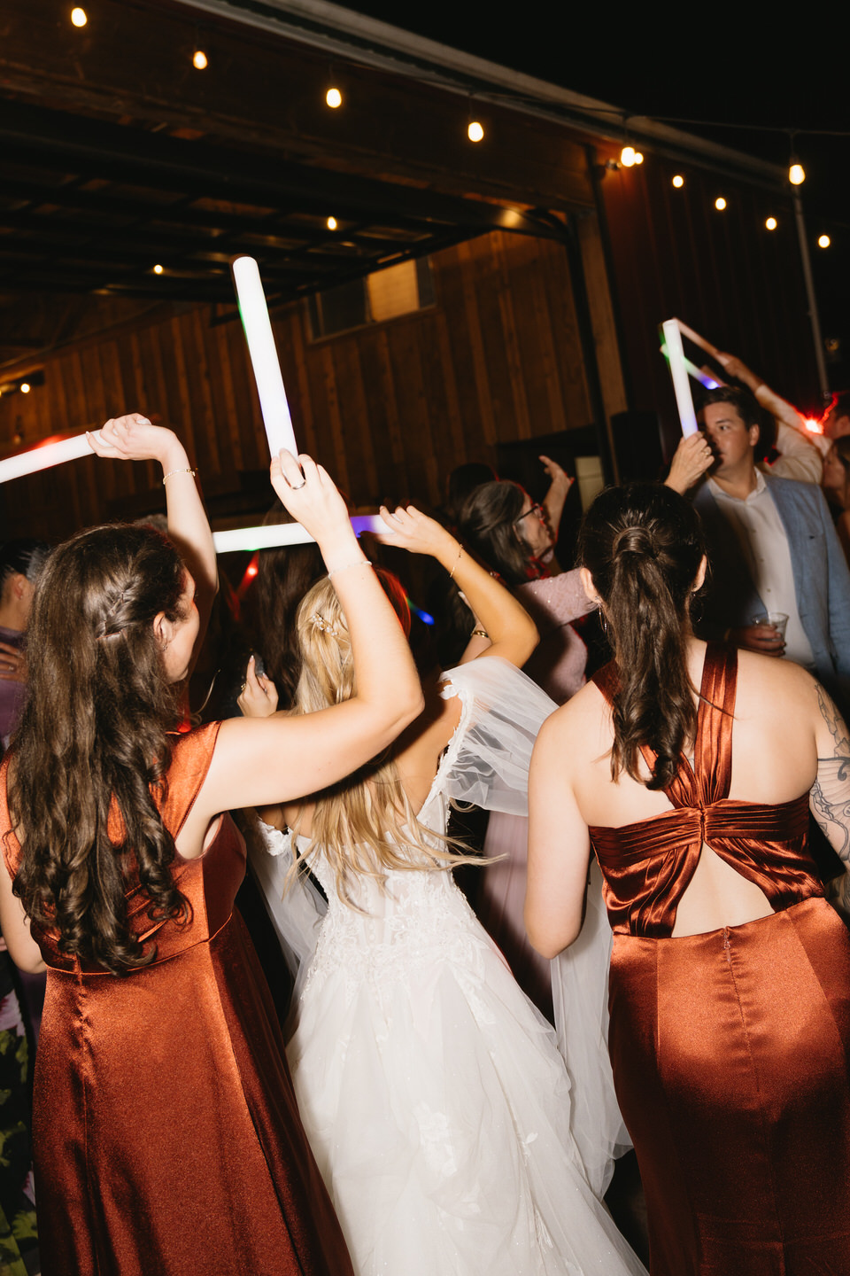 Outdoor wedding dance floor reception at Postlwaits.