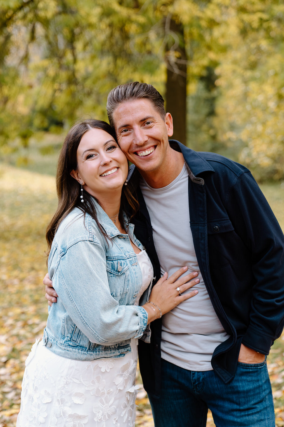 Gleeful photo in Cathedral Park, in north Portland.