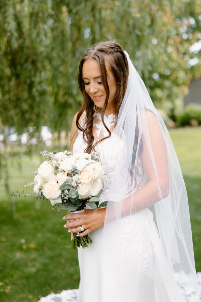 Bridal portraits at Vancouver, Washington wedding venue.