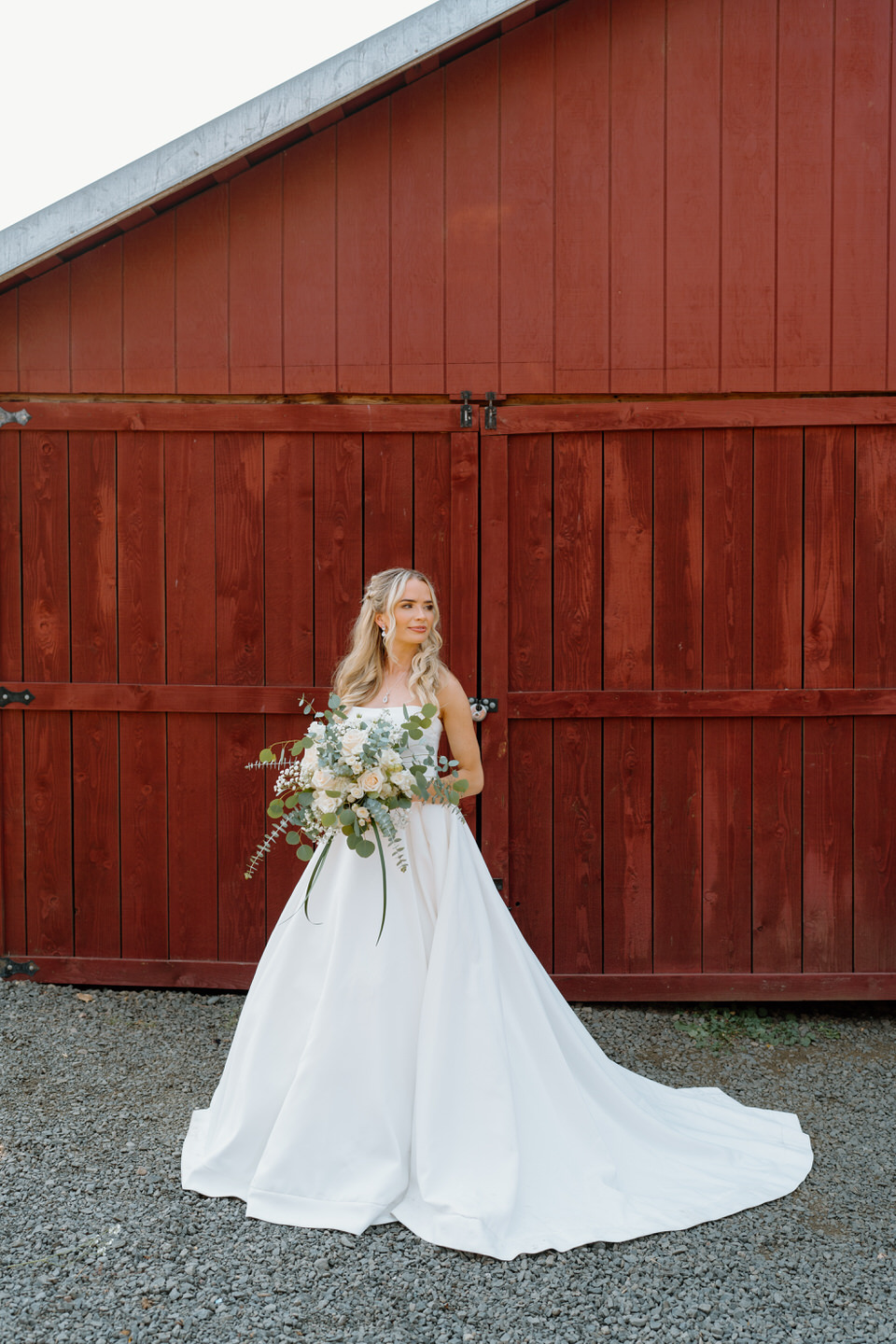 classic ball gown wedding dress for barn wedding