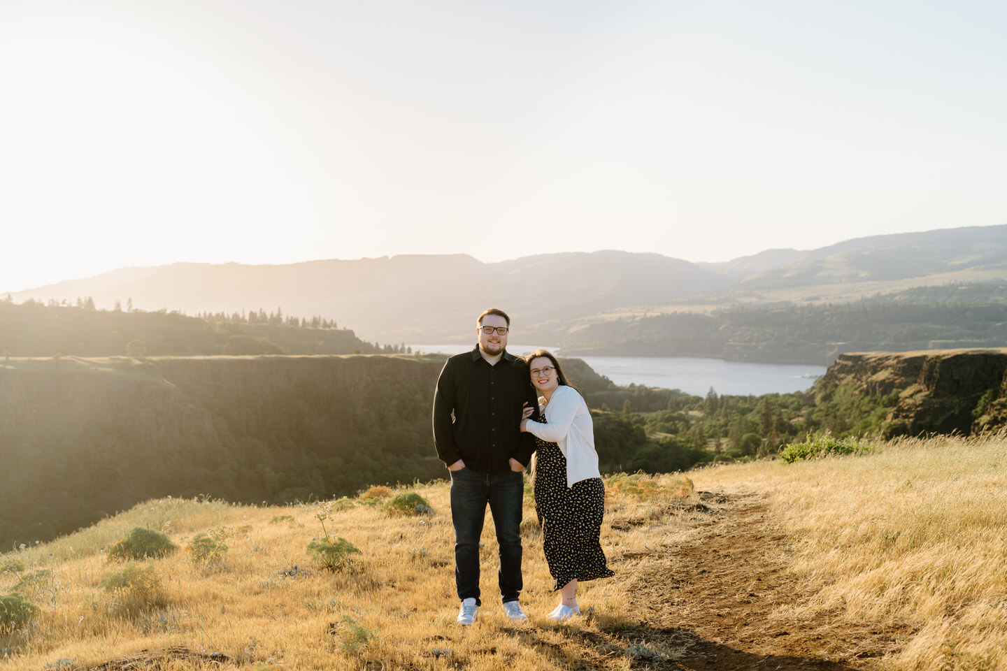 couple smiling at rowena crest