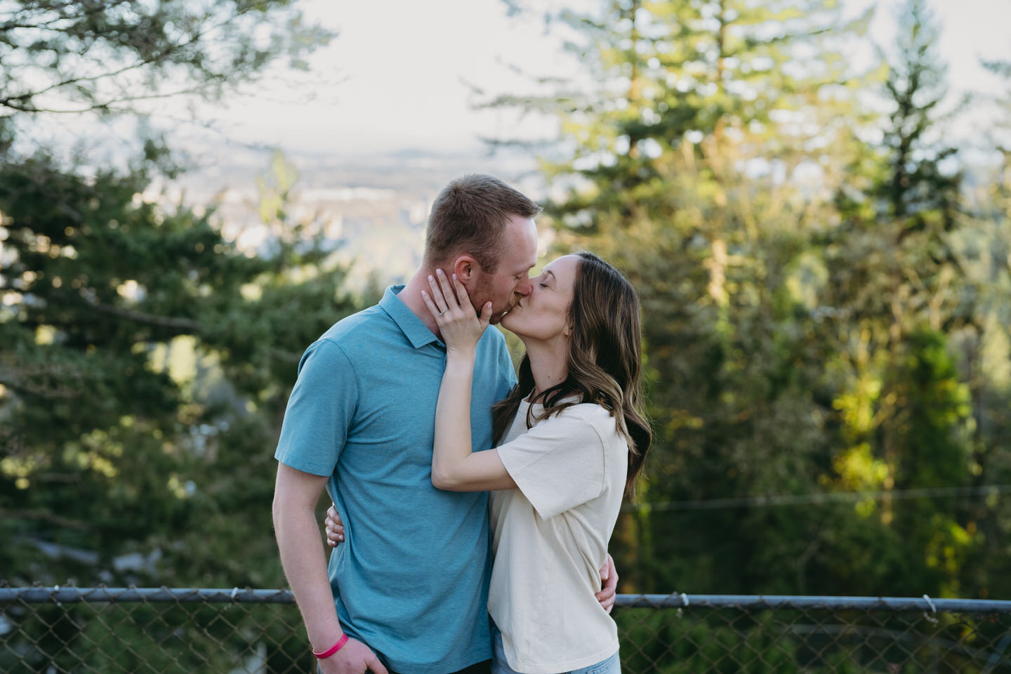 Portland city views for engagement session