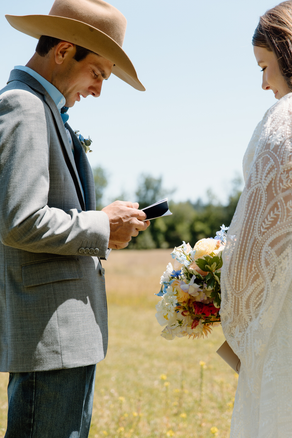 Western wedding at The Farm on Golden Hill.