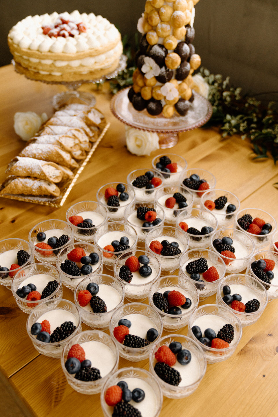 Dessert table at Chateau de Lis wedding