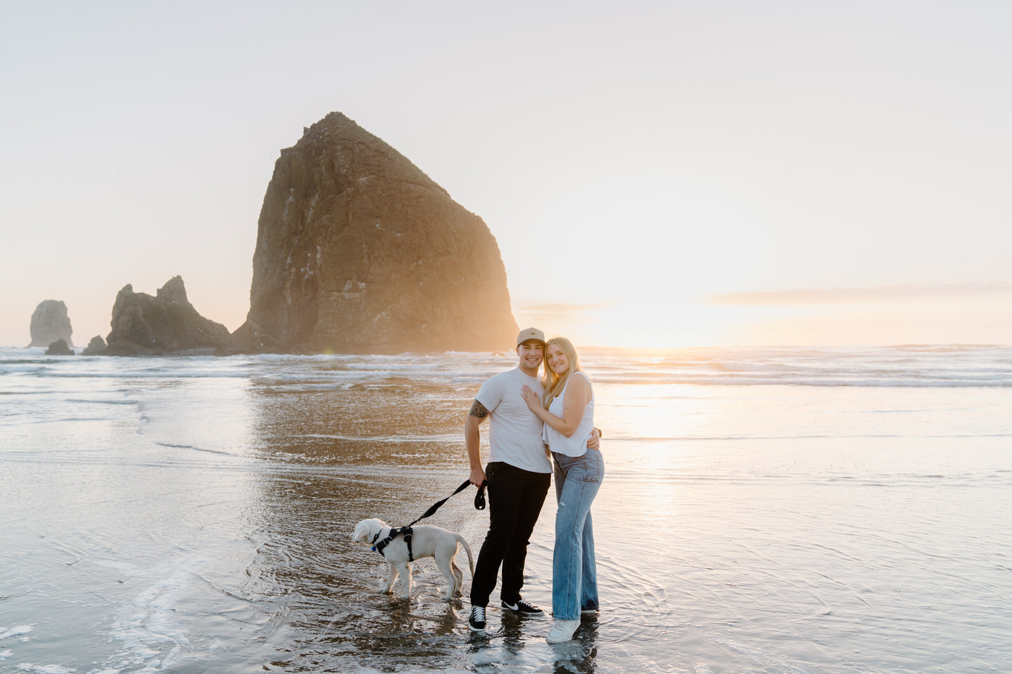 Oregon Coast photographer captures engagement photos at Cannon Beach