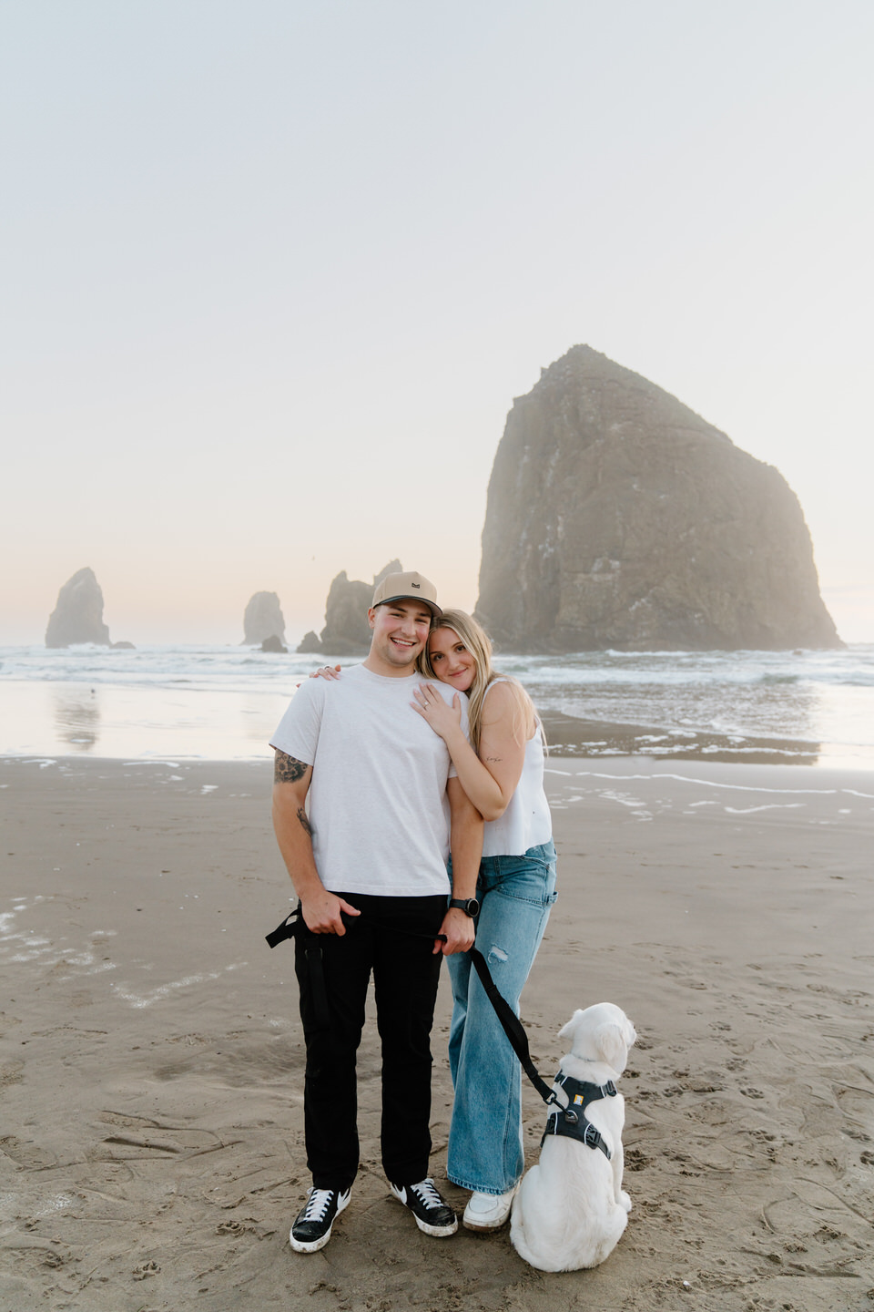 Couples photoshoot at Cannon Beach