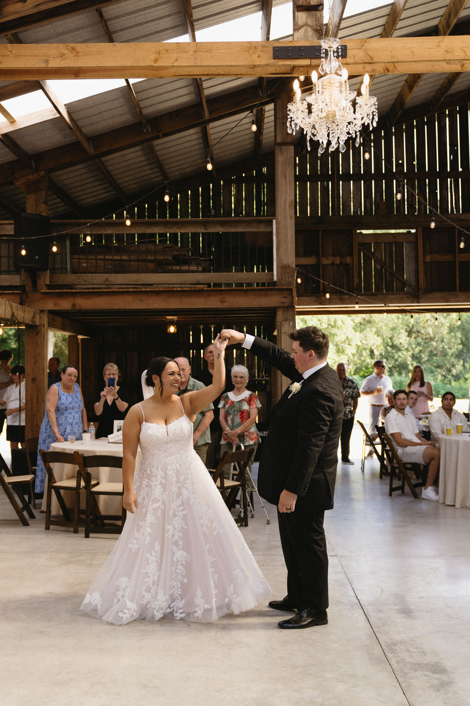 First dance inside barn