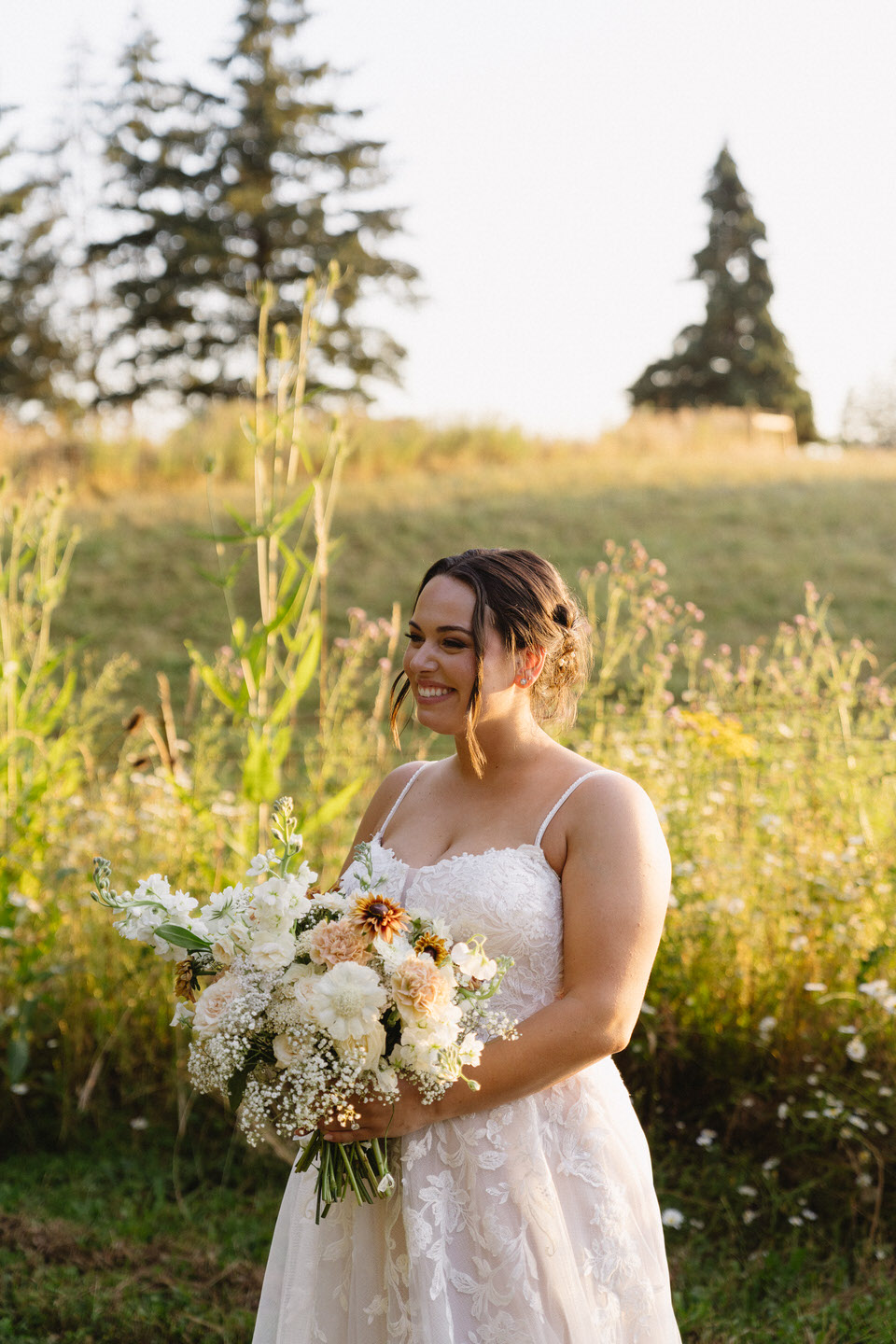 Bride enjoying her Springwater Lakes Estate wedding