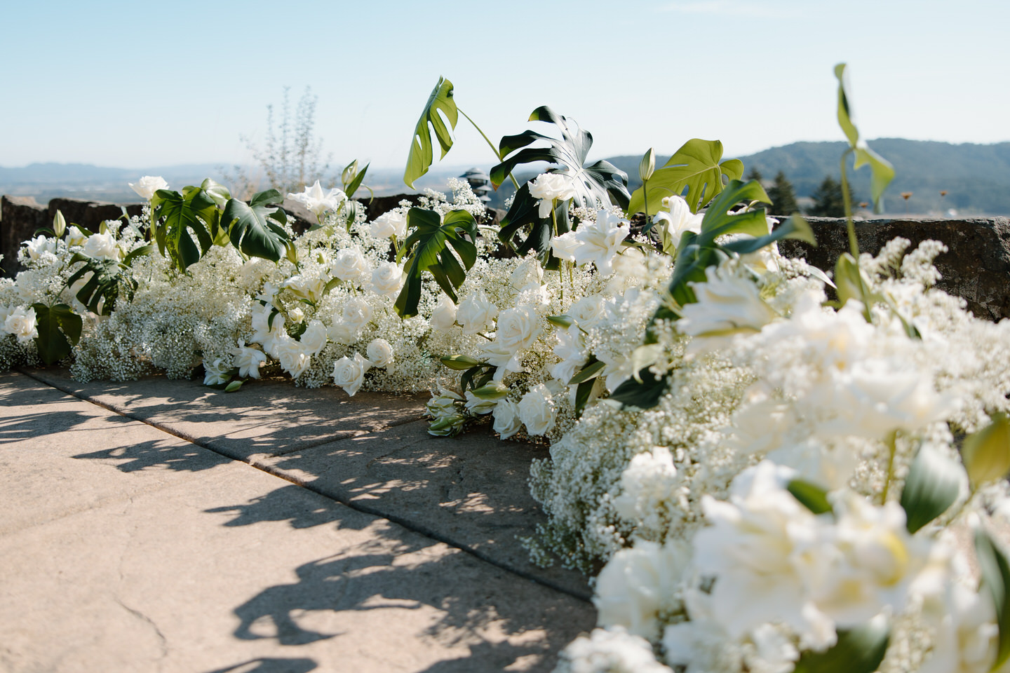 Wedding floral installation for Youngberg Hill Wedding