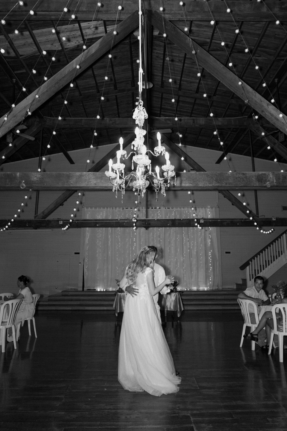 Emotional first dance inside the Green Villa Barn in Independence, Oregon.